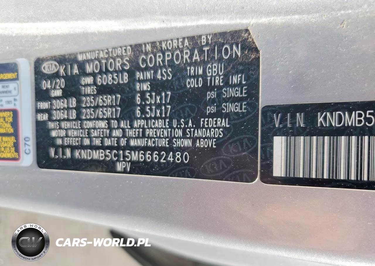 2021 Kia Sedona Lx VIN:KNDMB5C15M6662480 - 14