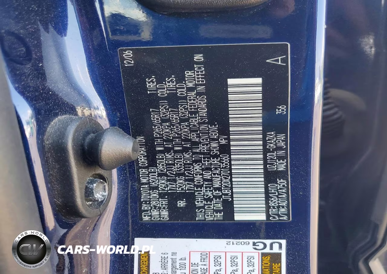 2007 Lexus Gx 470 VIN:JTJBT20X270135660 - 13