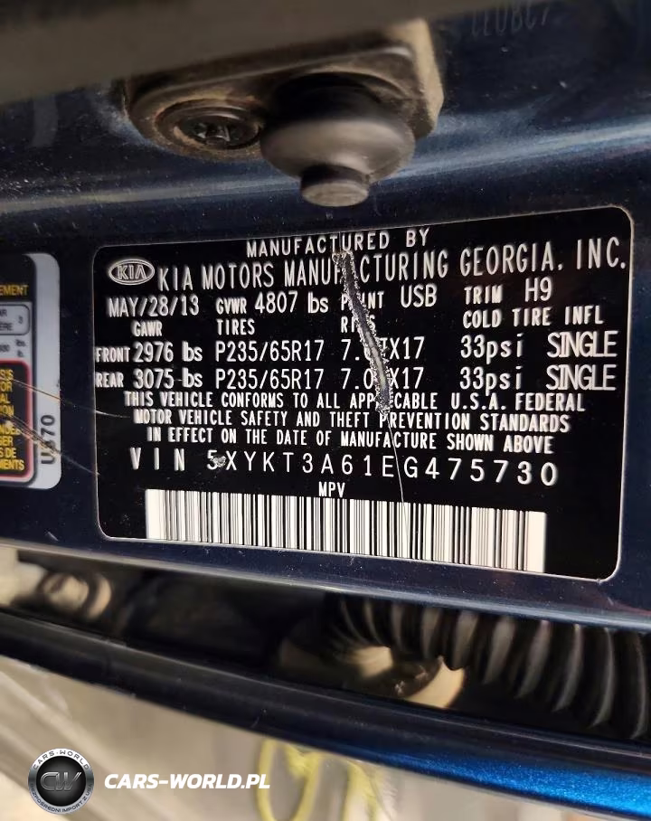 2014 Kia Sorento Lx VIN:5XYKT3A61EG475730 - 13