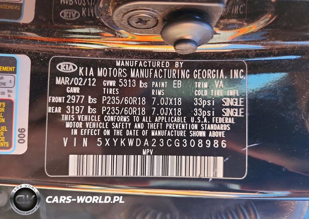 2012 Kia Sorento Sx VIN:5XYKWDA23CG308986 - 13