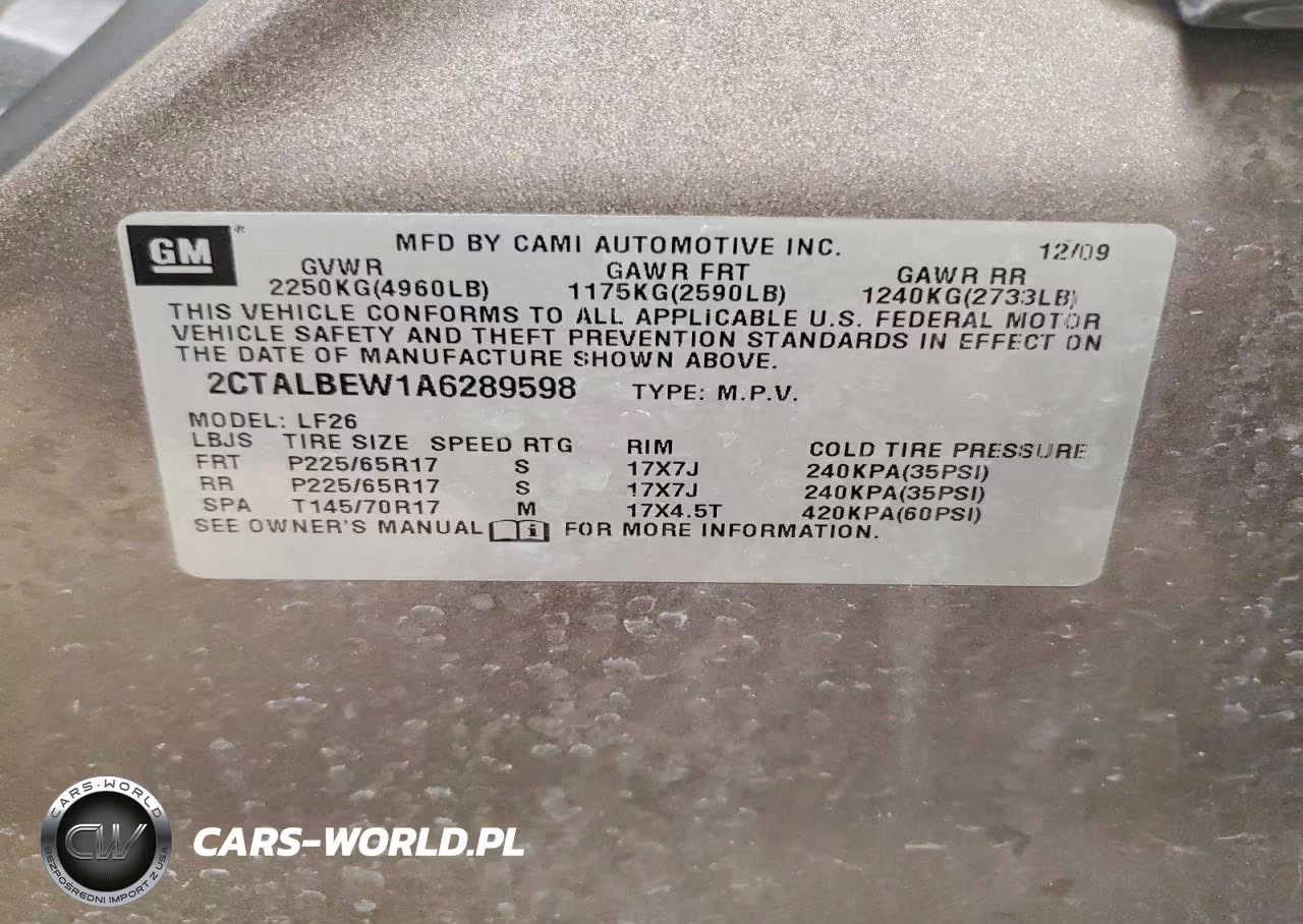 2010 GMC Terrain Sle VIN:2CTALBEW1A6289598 - 14