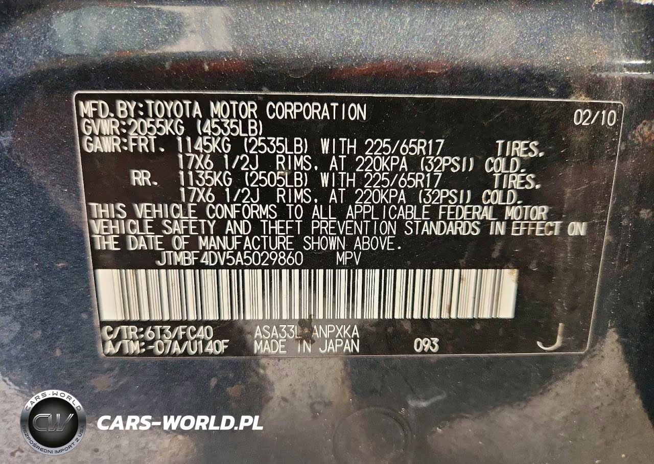 2010 Toyota Rav4 Base VIN:JTMBF4DV5A5029860 - 13