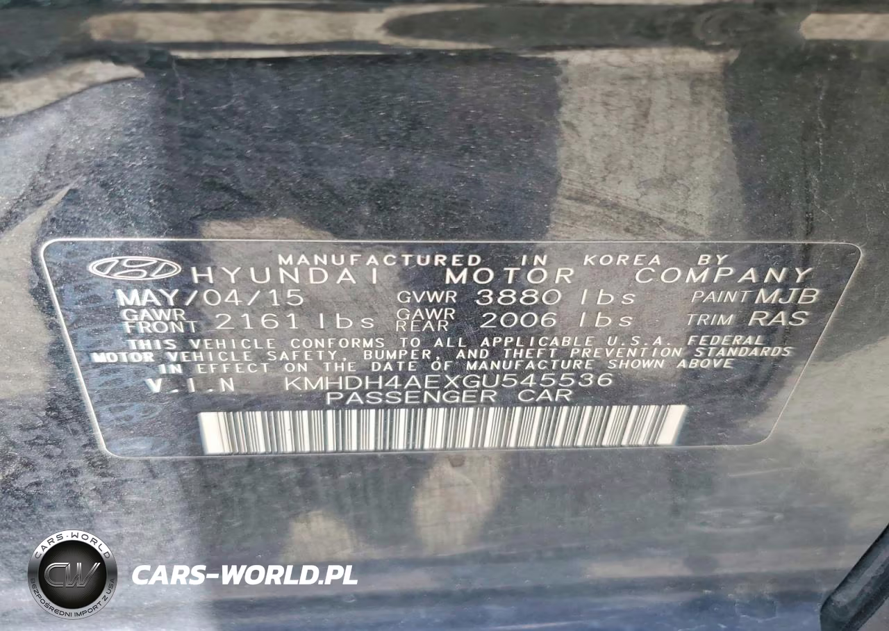 2016 Hyundai Elantra Se VIN:KMHDH4AEXGU545536 - 13