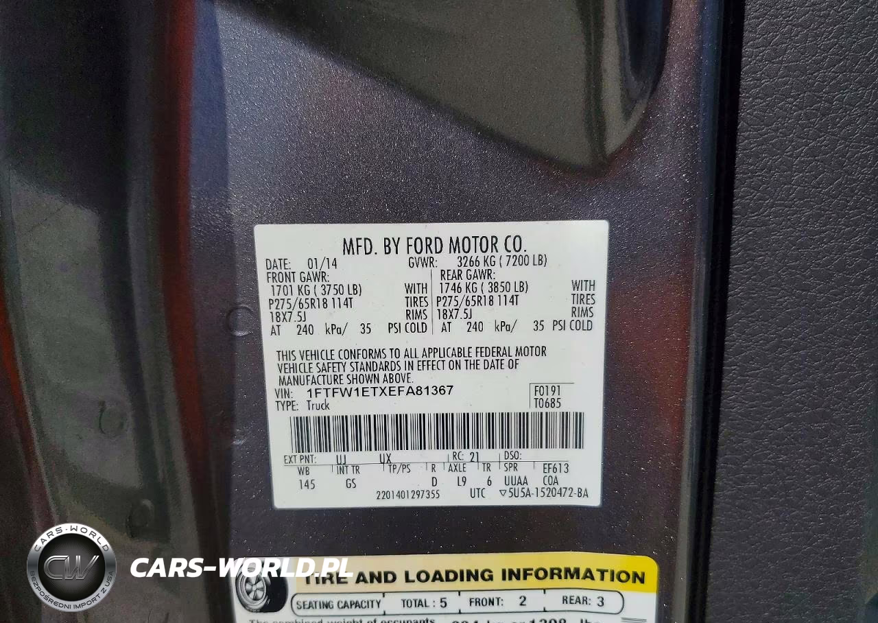 2014 Ford F150 Supercrew VIN:1FTFW1ETXEFA81367 - 12