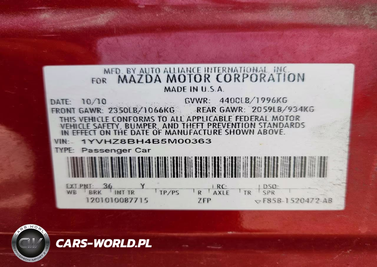 2011 Mazda 6 I VIN:1YVHZ8BH4B5M00363 - 12