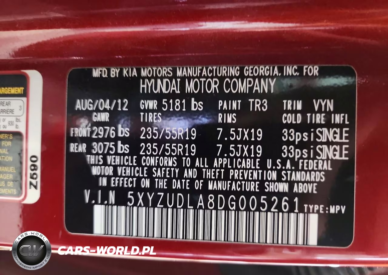 2013 Hyundai Santa Fe Sport 2.0T VIN:5XYZUDLA8DG005261 - 13