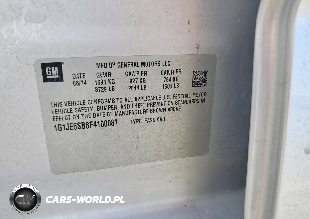 2015 Chevrolet Sonic Ltz VIN:1G1JE6SB8F4100087 - 12