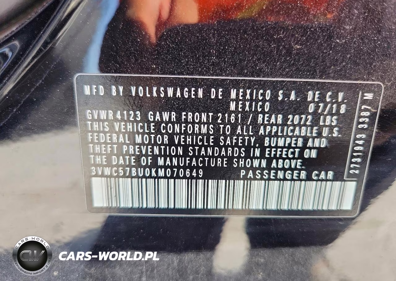 2019 Volkswagen Jetta S VIN:3VWC57BU0KM070649 - 13