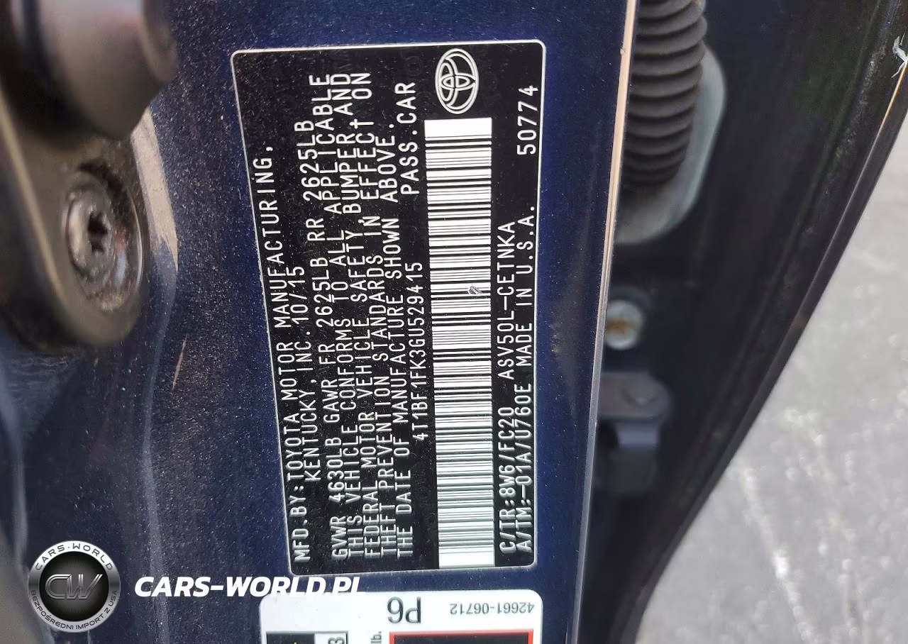 2016 Toyota Camry Le VIN:4T1BF1FK3GU529415 - 12