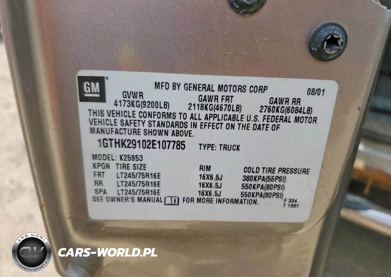 2002 GMC Sierra K2500 Heavy Duty VIN:1GTHK29102E107785 - 13