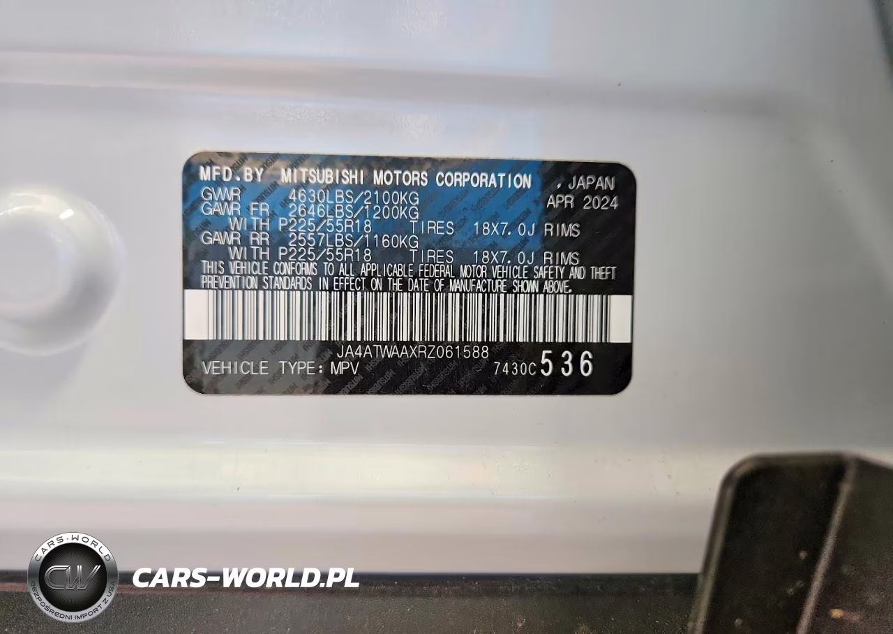 2024 Mitsubishi Eclipse Cross Se VIN:JA4ATWAAXRZ061588 - 13