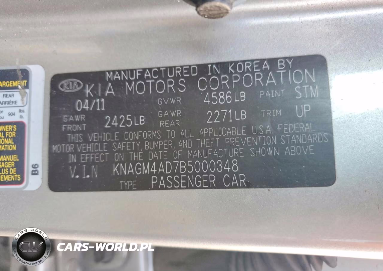 2011 Kia Optima Hybrid VIN:KNAGM4AD7B5000348 - 12