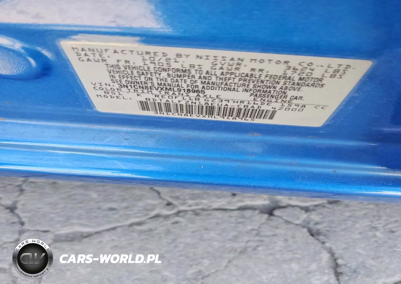 2021 Nissan Versa Sv VIN:3N1CN8EVXML918965 - 12