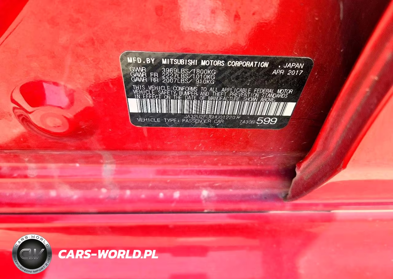 2017 Mitsubishi Lancer Es VIN:JA32U2FU6HU012207 - 12