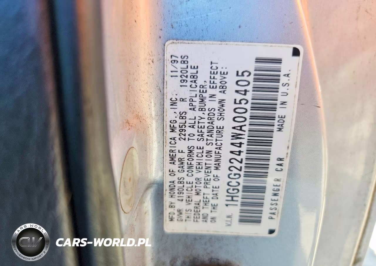 1998 Honda Accord Lx VIN:1HGCG2244WA005405 - 13