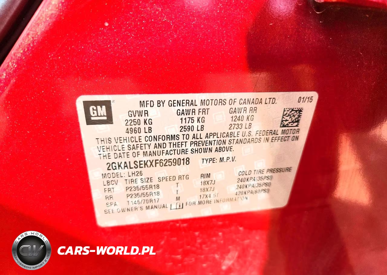 2015 GMC Terrain Slt VIN:2GKALSEKXF6259018 - 13
