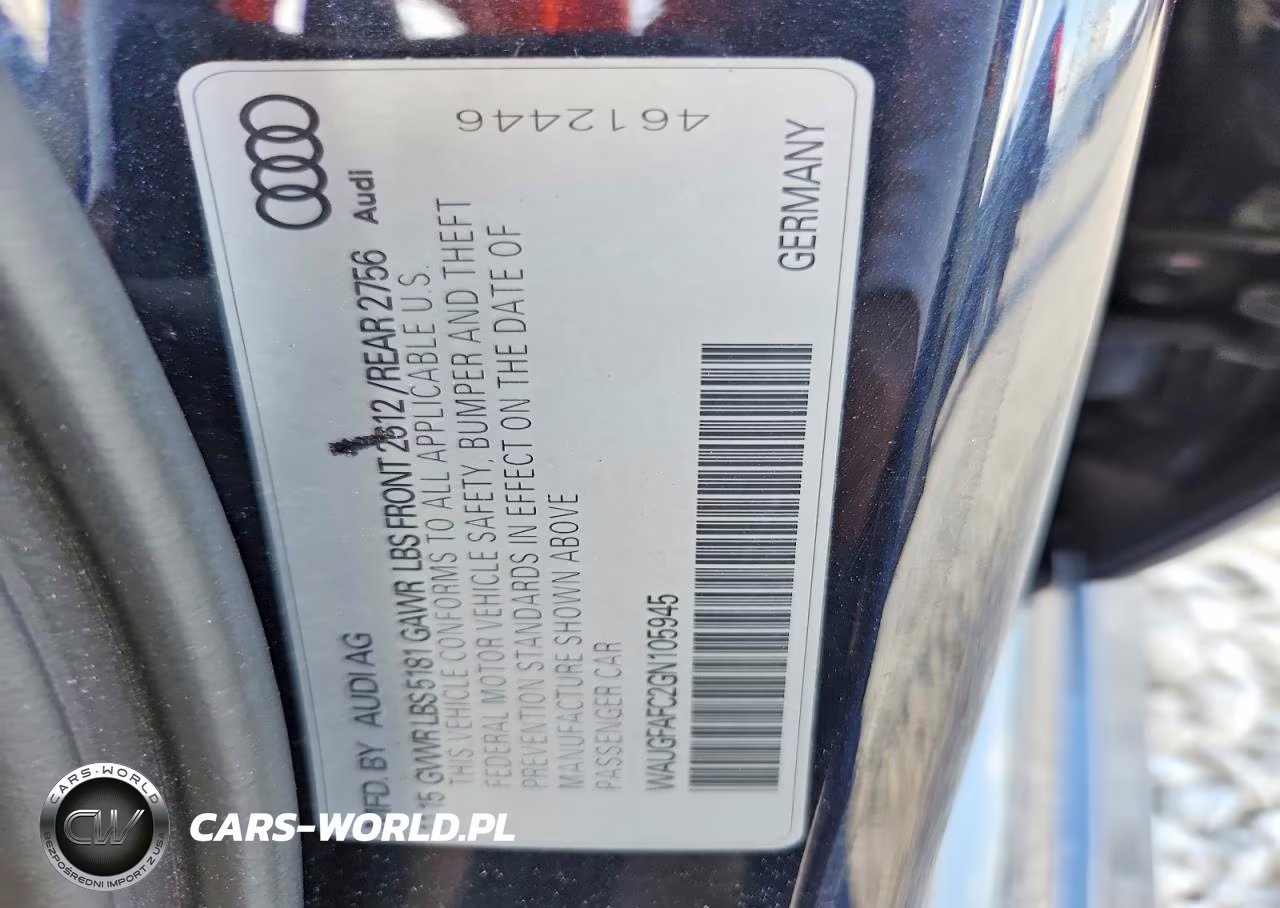 2016 Audi A6 Premium Plus VIN:WAUGFAFC2GN105945 - 13