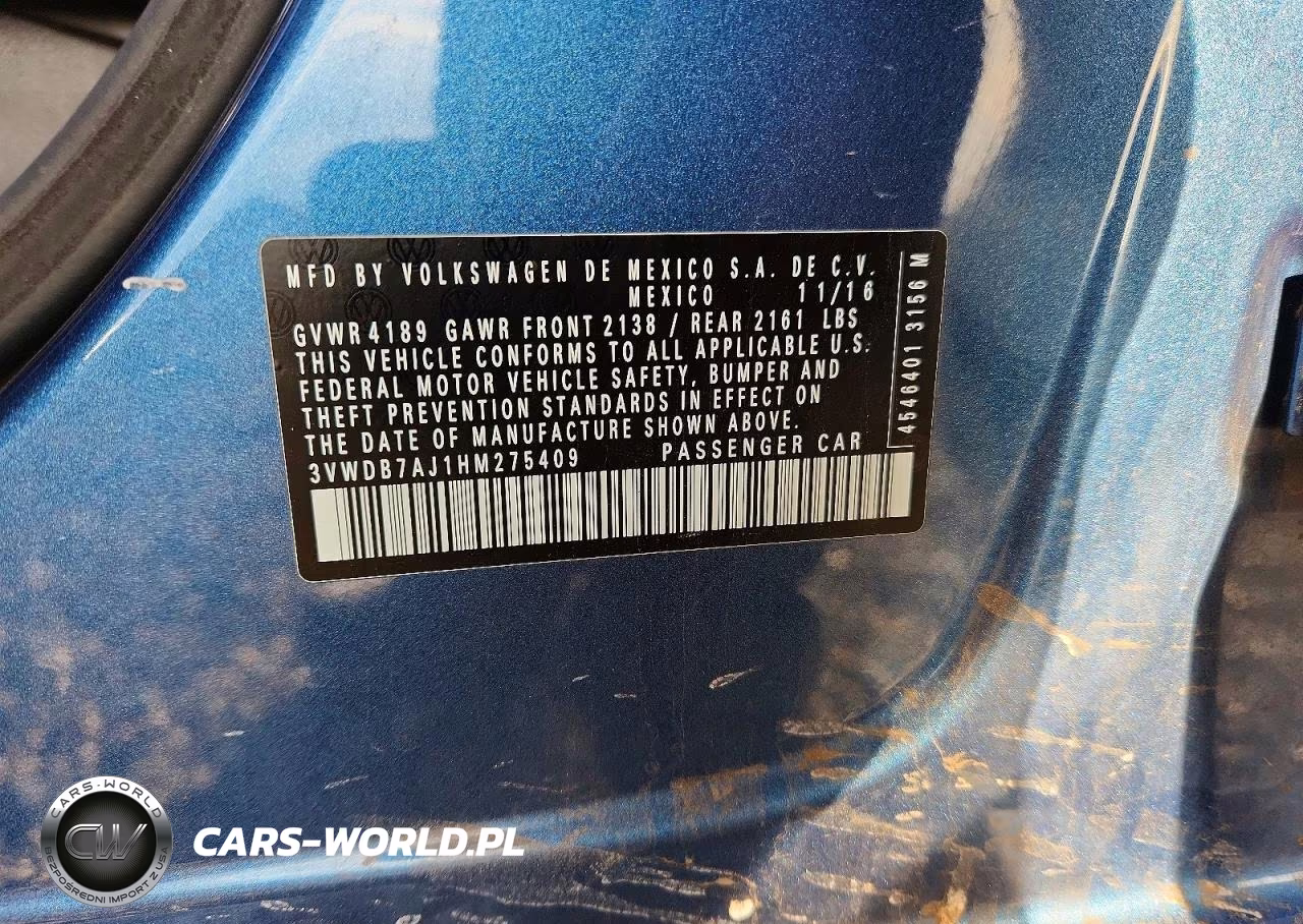 2017 Volkswagen Jetta Se VIN:3VWDB7AJ1HM275409 - 12