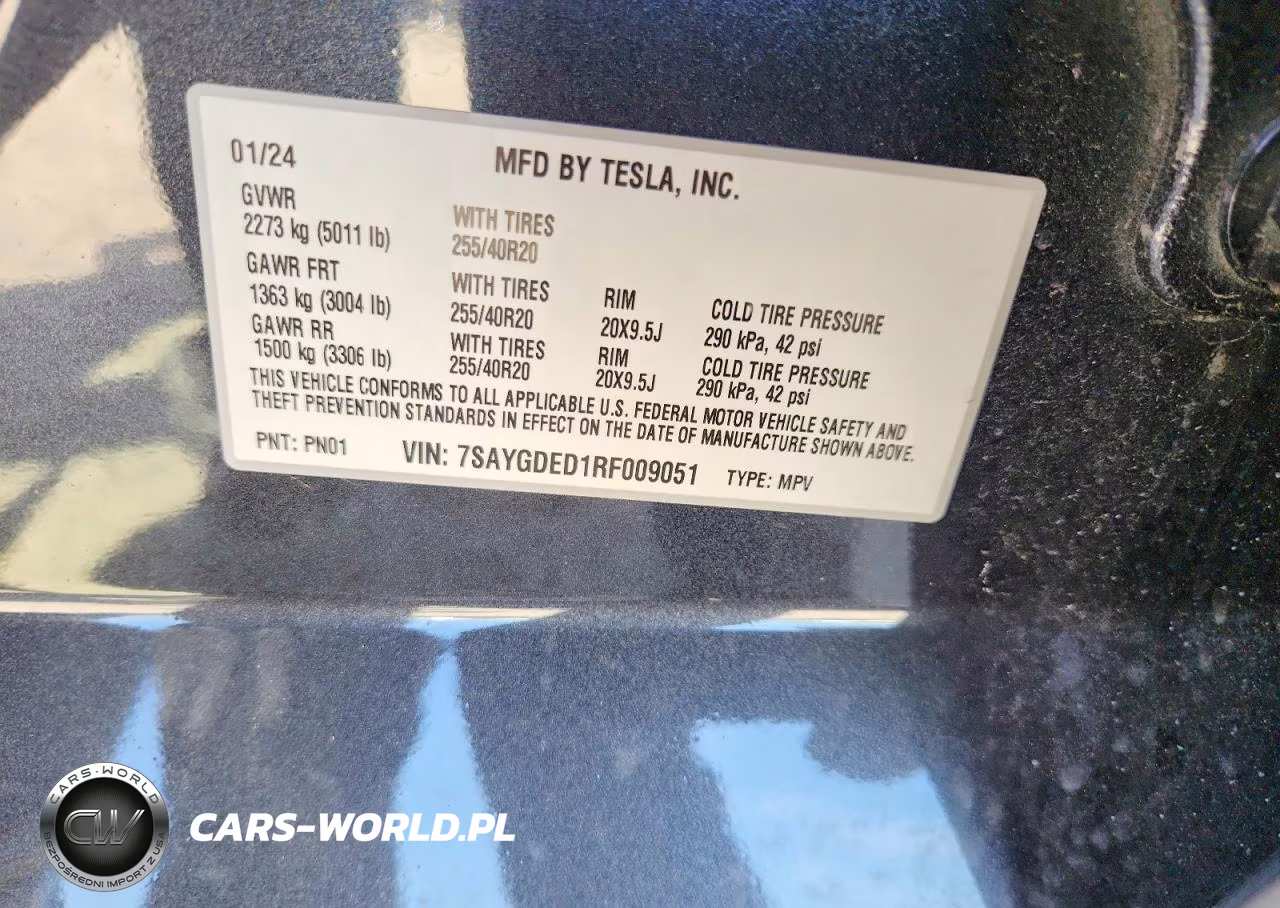 2024 Tesla Model Y VIN:7SAYGDED1RF009051 - 13