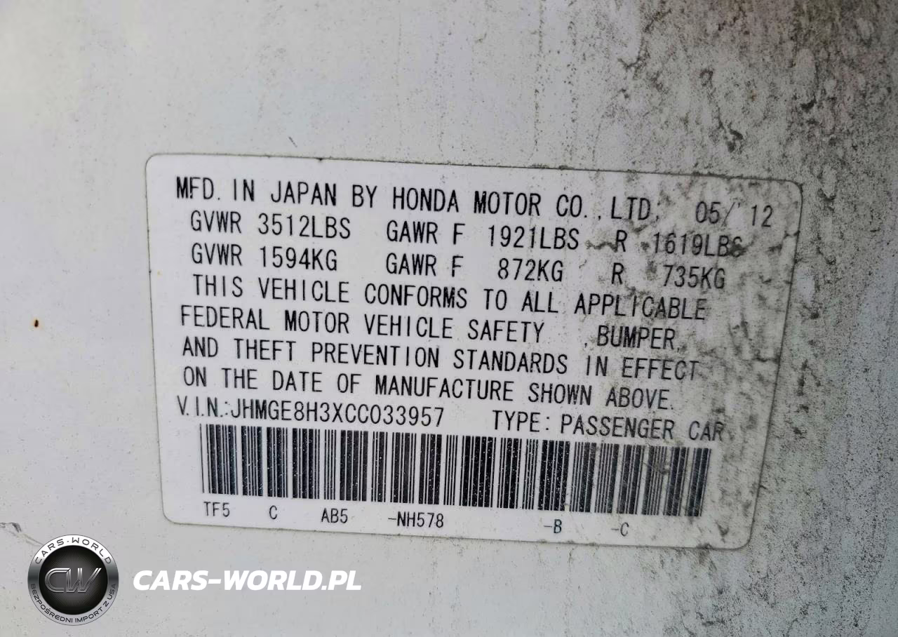 2012 Honda Fit VIN:JHMGE8H3XCC033957 - 13