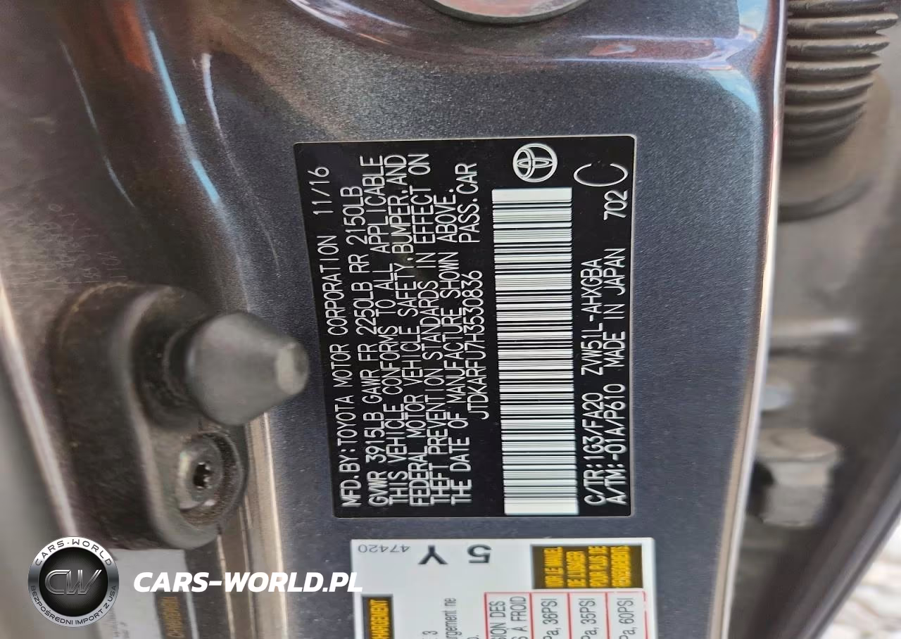 2017 Toyota Prius Three VIN:JTDKARFU7H3530836 - 12