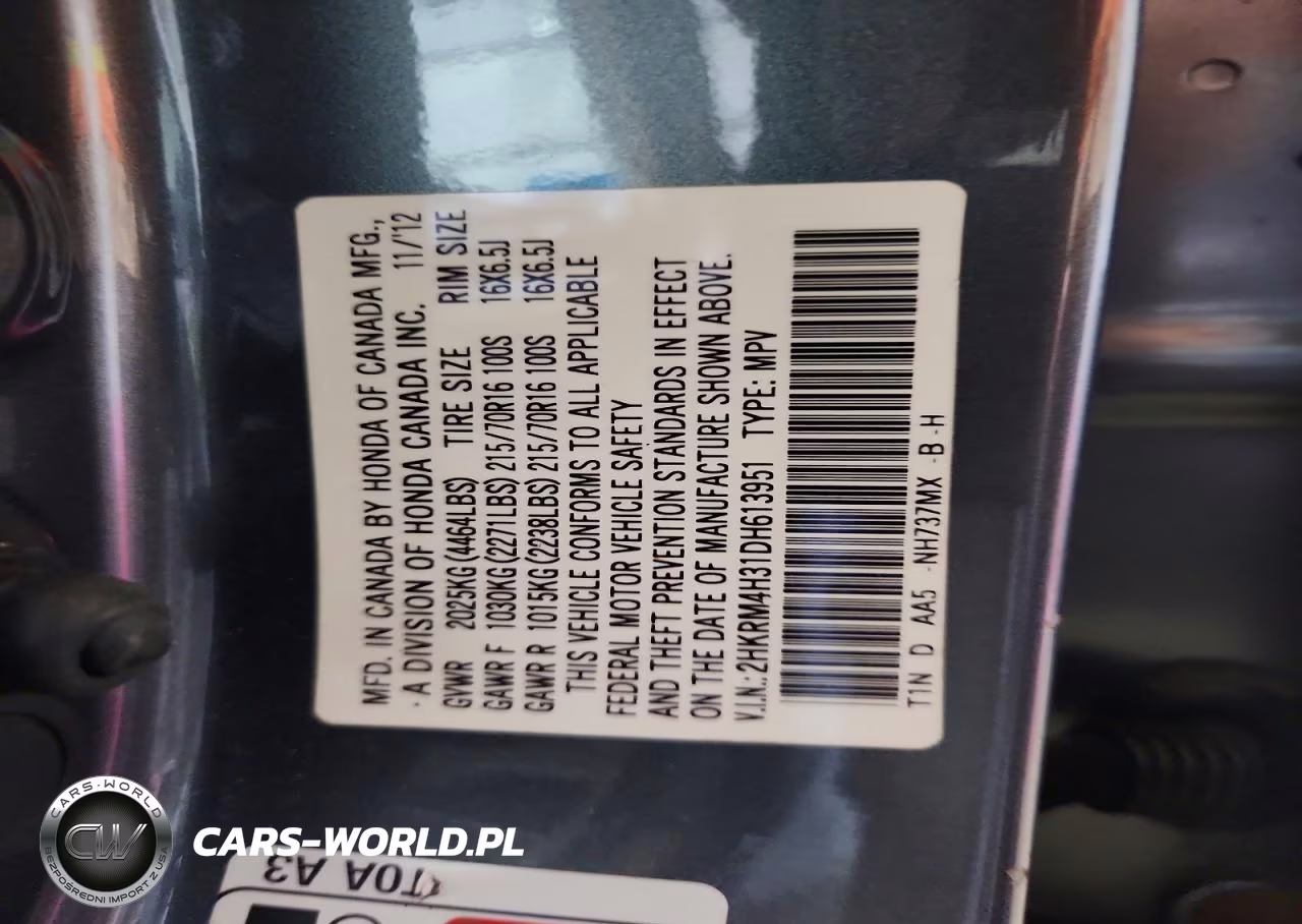 2013 Honda Cr-V Lx VIN:2HKRM4H31DH613951 - 13