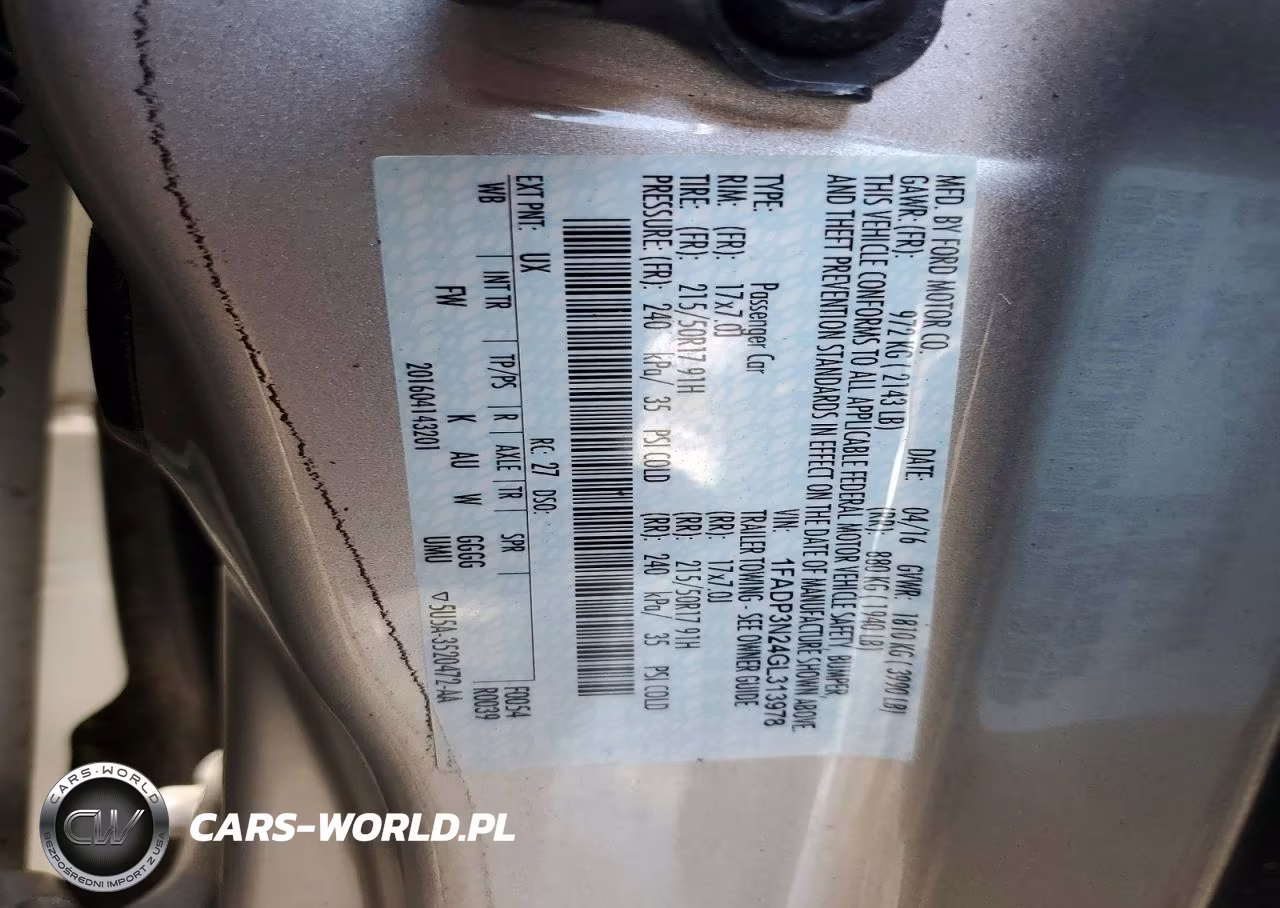 2016 Ford Focus Titanium VIN:1FADP3N24GL313978 - 12