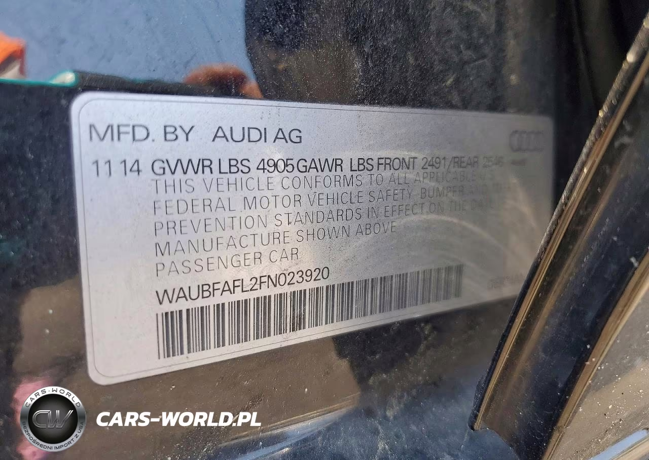 2015 Audi A4 Premium VIN:WAUBFAFL2FN023920 - 13
