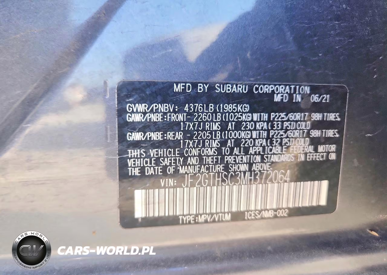 2021 Subaru Crosstrek Sport VIN:JF2GTHSC3MH372064 - 13