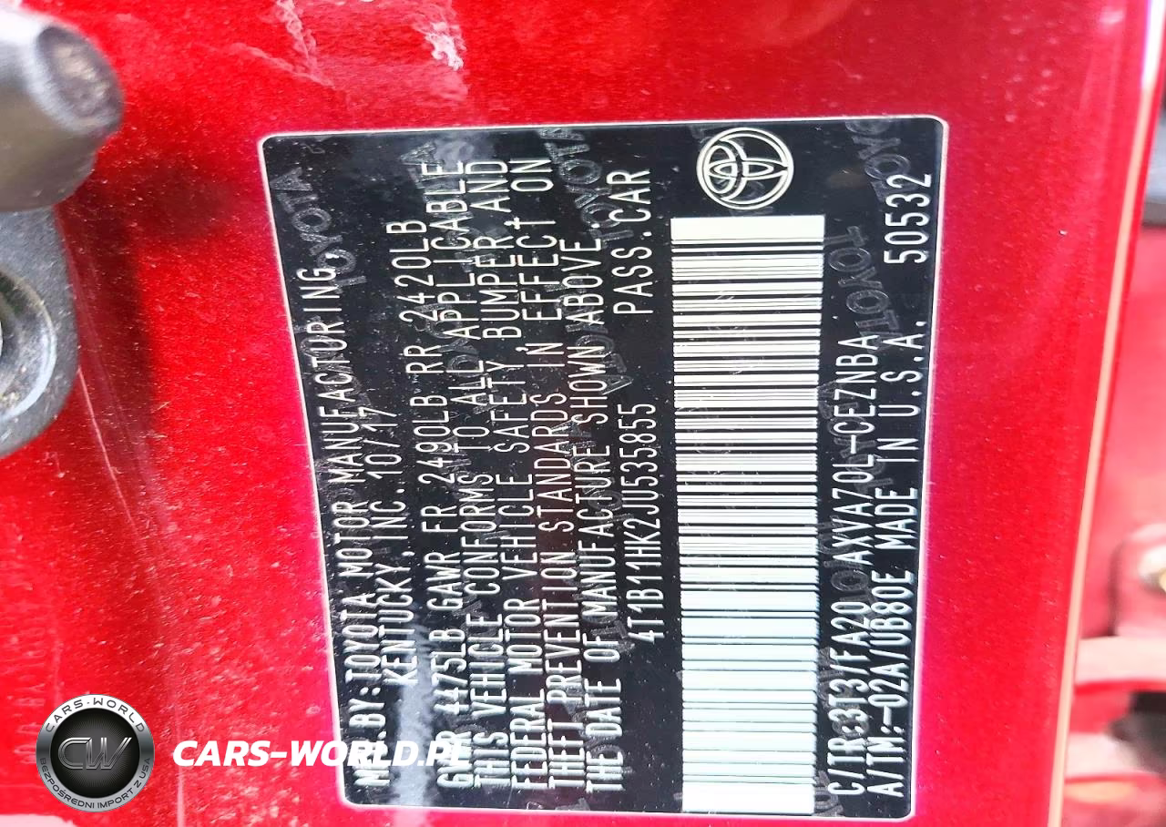2018 Toyota Camry Le VIN:4T1B11HK2JU535855 - 12
