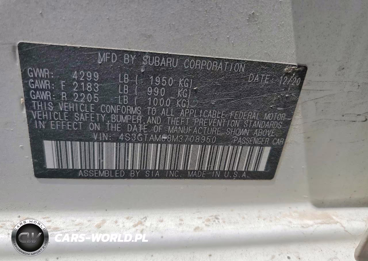 2021 Subaru Impreza Sport VIN:4S3GTAM68M3708950 - 12