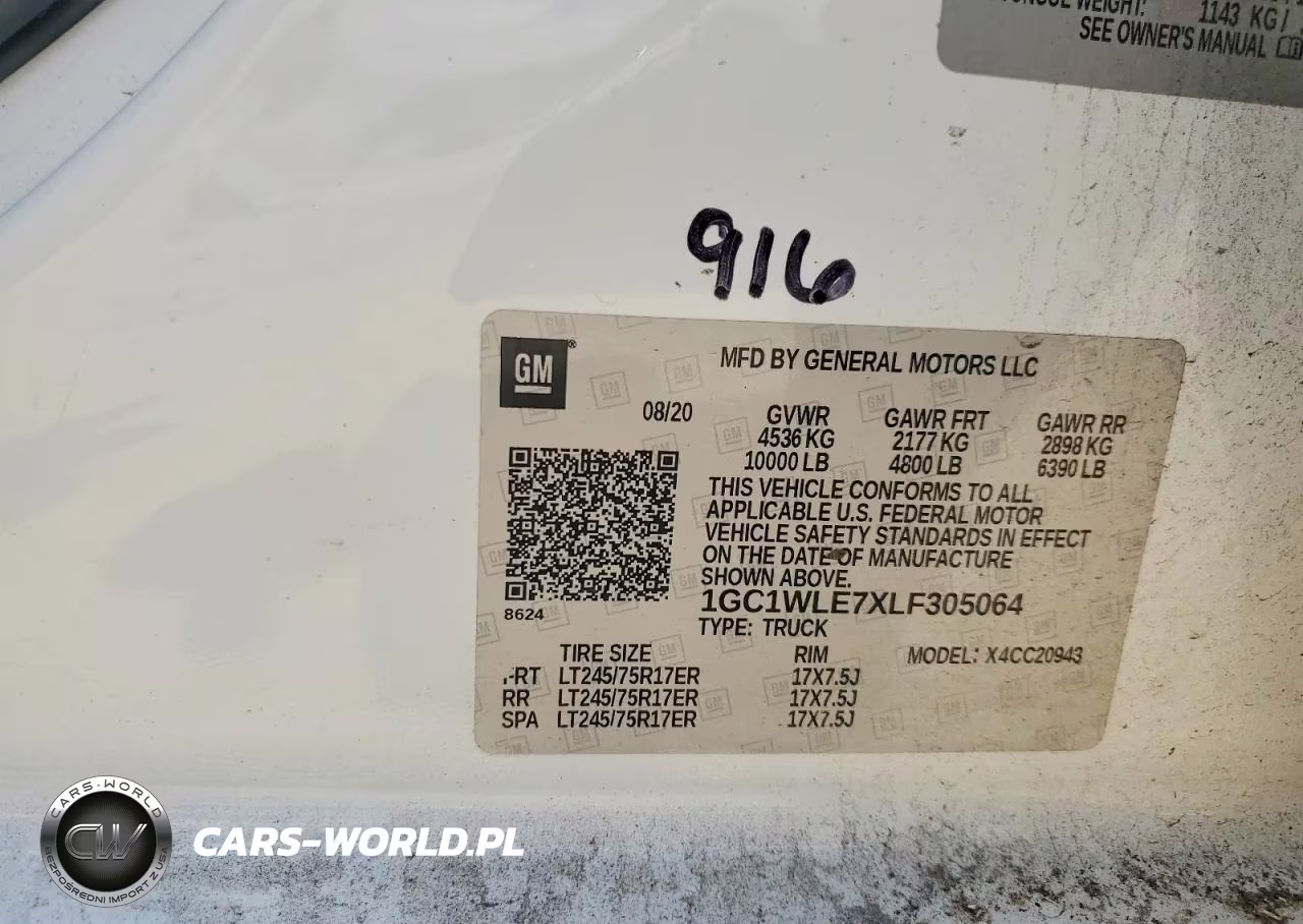 2020 Chevrolet Silverado C2500 Heavy Duty VIN:1GC1WLE7XLF305064 - 12