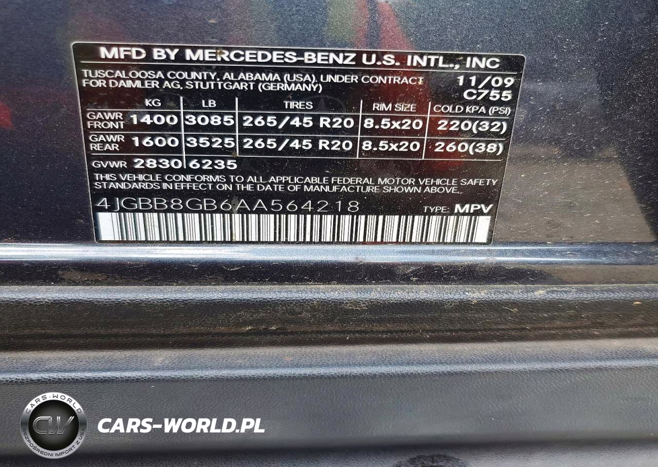 2010 Mercedes-Benz Ml 350 4Matic VIN:4JGBB8GB6AA564218 - 13
