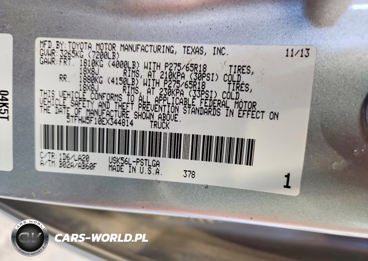2014 Toyota Tundra Crewmax Limited VIN:5TFHW5F10EX344814 - 12