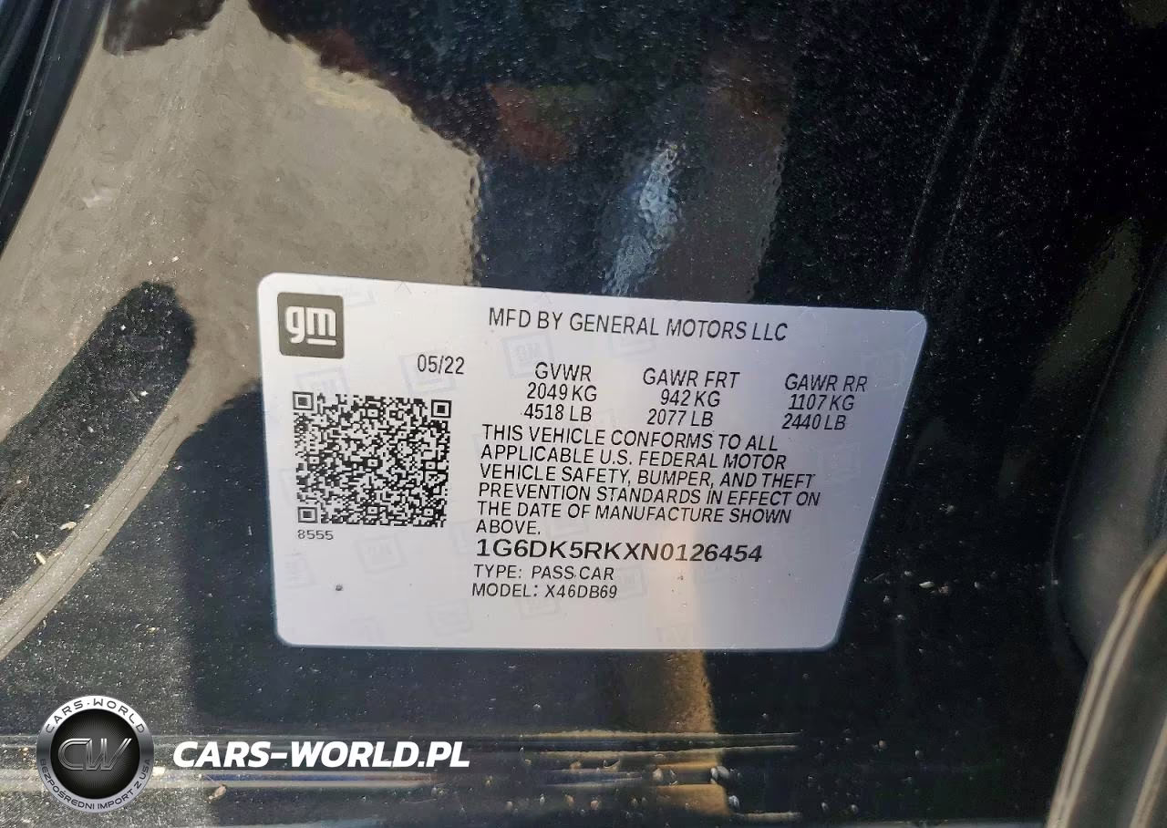2022 Cadillac Ct4 Luxury VIN:1G6DK5RKXN0126454 - 12