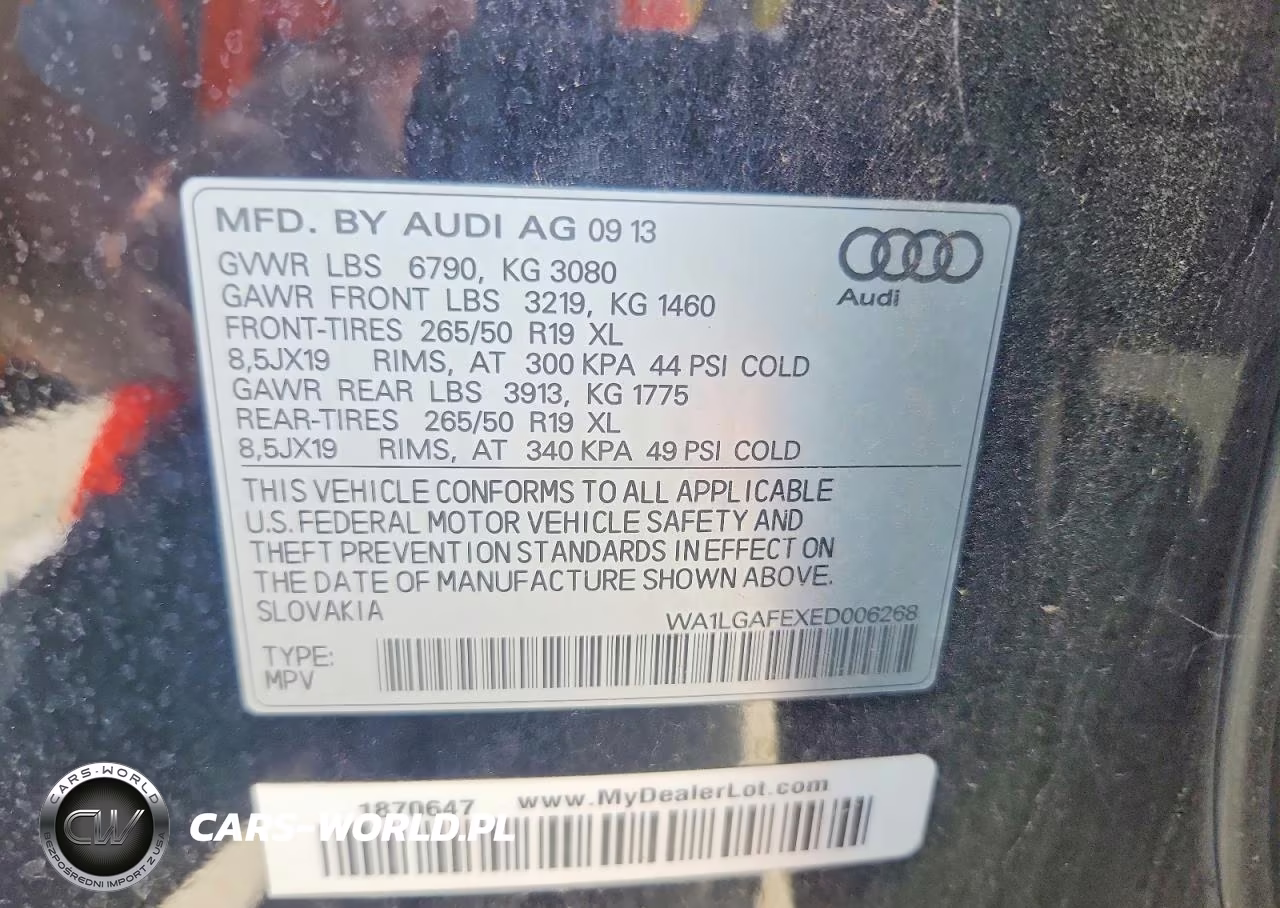 2014 Audi Q7 Premium Plus VIN:WA1LGAFEXED006268 - 13