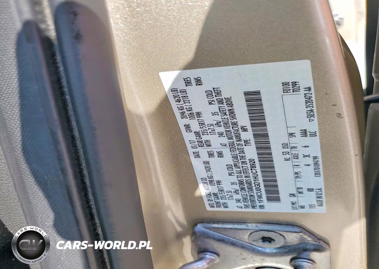2017 Ford Escape Se VIN:1FMCU0GD1HUC78920 - 12