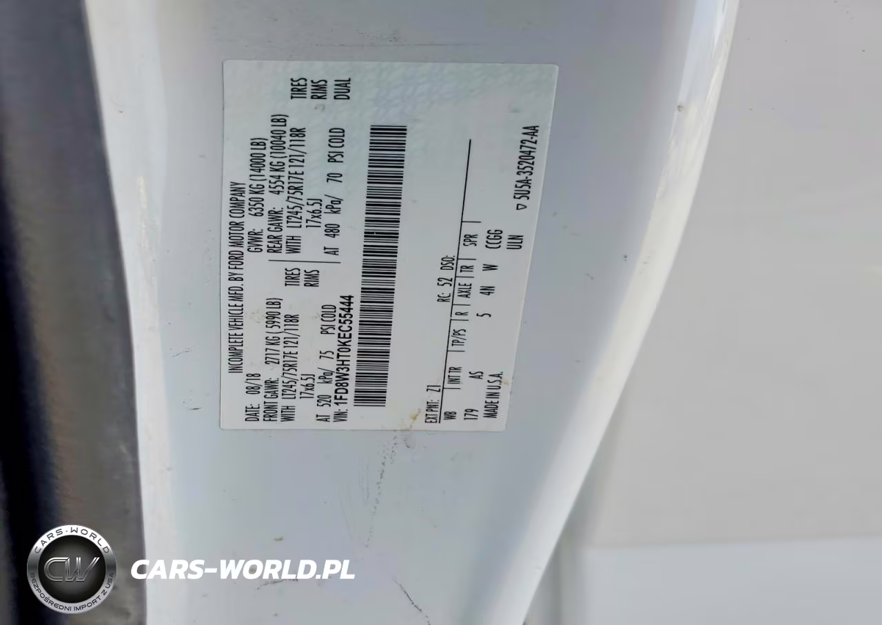 2019 Ford F350 Super Duty VIN:1FD8W3HT0KEC55444 - 13
