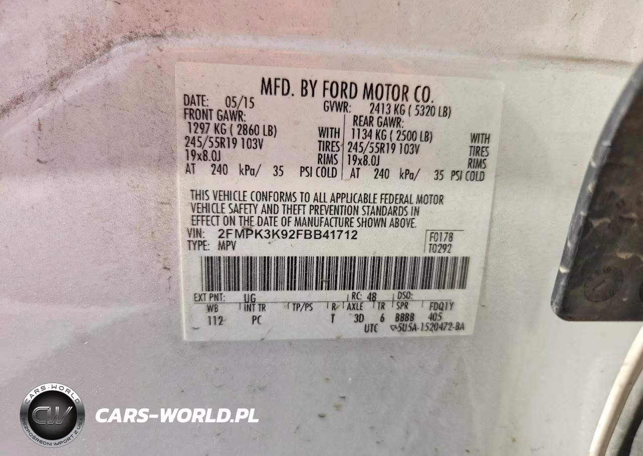 2015 Ford Edge Titanium VIN:2FMPK3K92FBB41712 - 13
