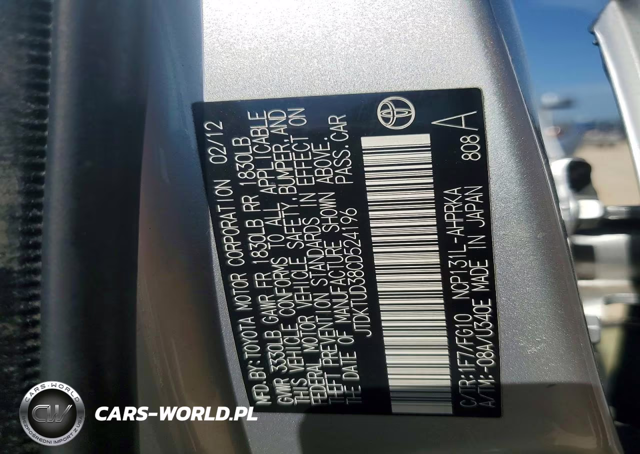 2012 Toyota Yaris 5-Door Le VIN:JTDKTUD38CD524196 - 13