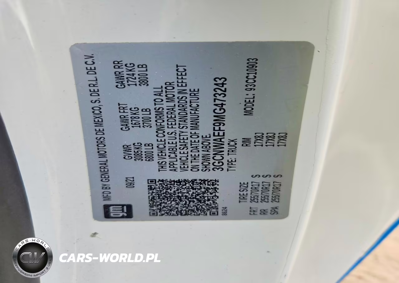 2021 Chevrolet Silverado C1500 VIN:3GCNWAEF9MG473243 - 12