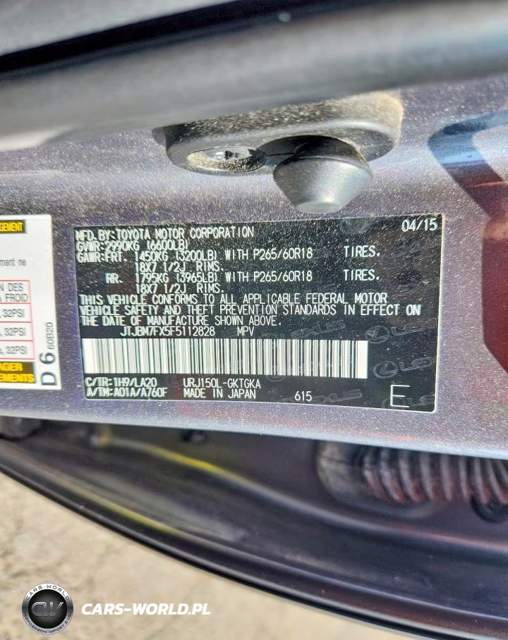 2015 Lexus Gx 460 VIN:JTJBM7FX5F5112828 - 14