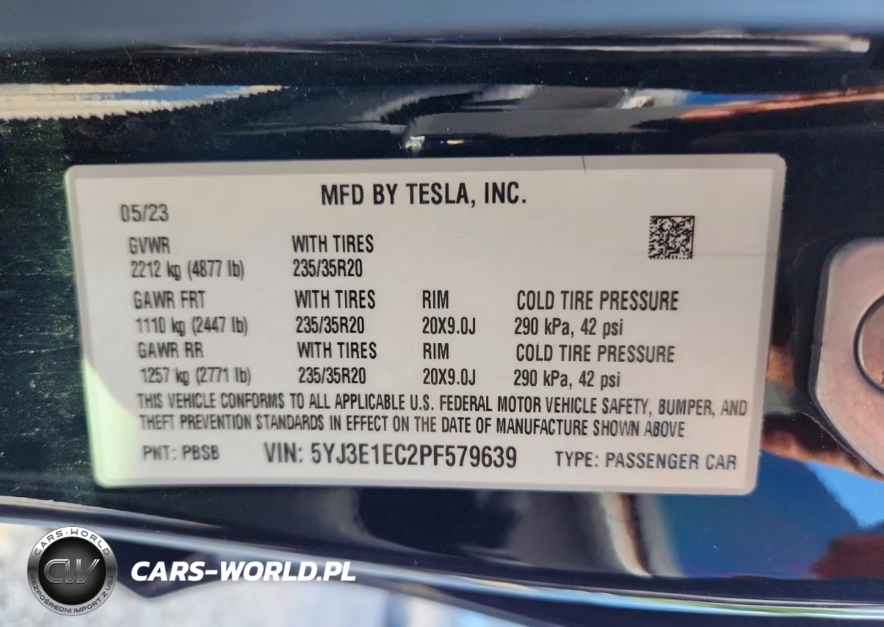 2023 Tesla Model 3 VIN:5YJ3E1EC2PF579639 - 12