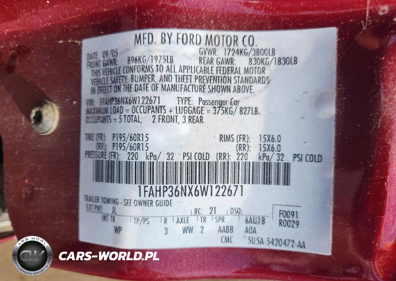 2006 Ford Focus VIN:1FAHP36NX6W122671 - 12