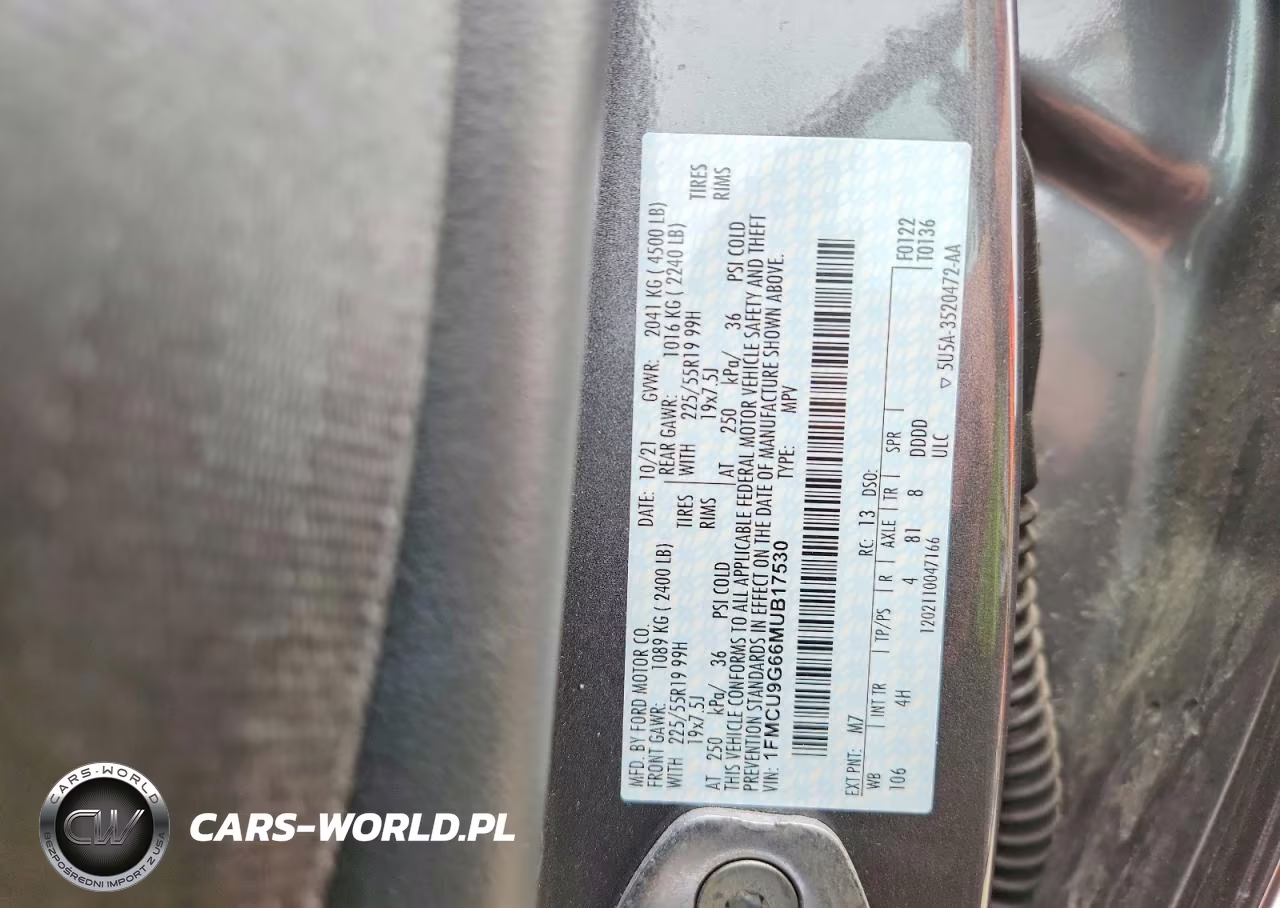 2021 Ford Escape Se VIN:1FMCU9G66MUB17530 - 14