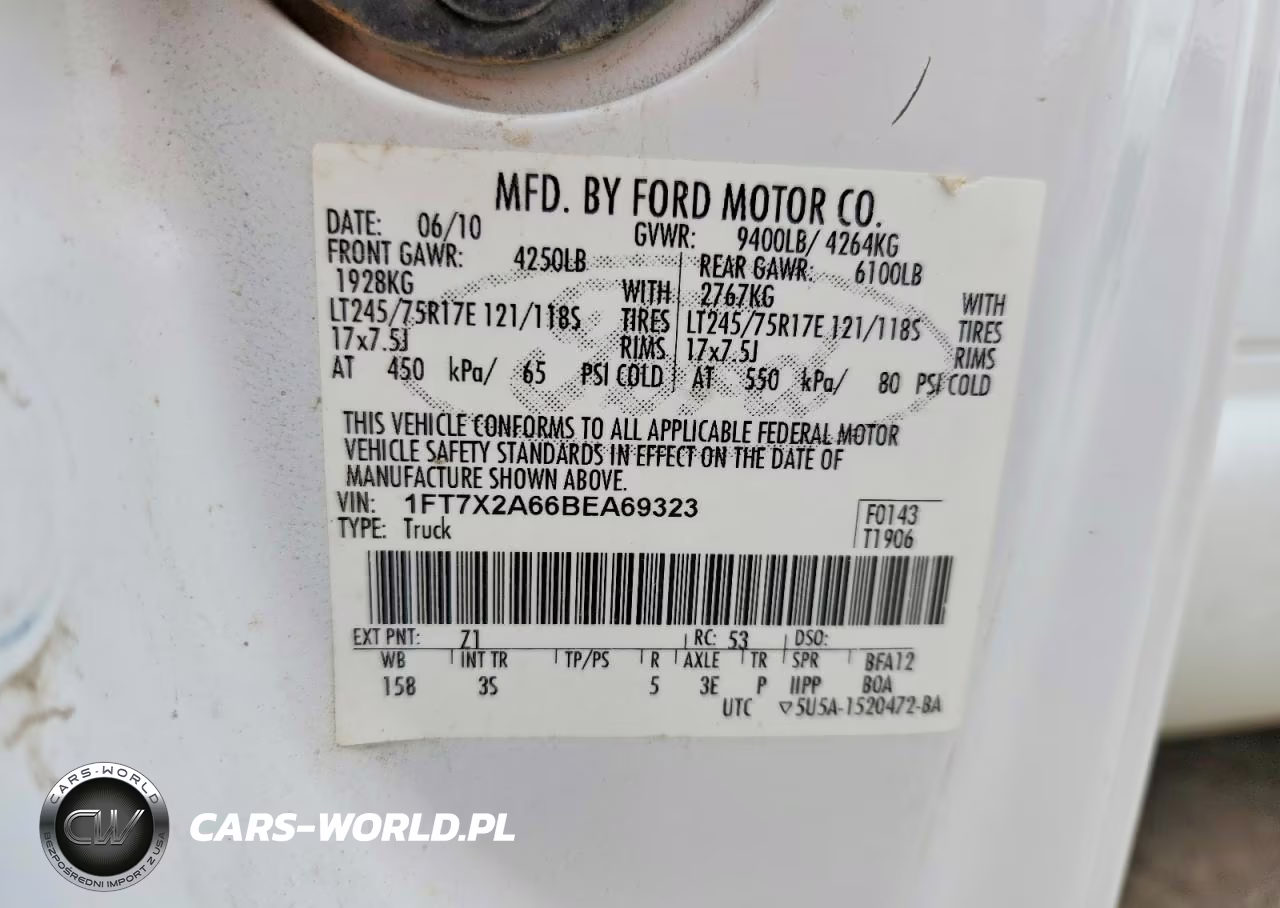 2011 Ford F250 Super Duty VIN:1FT7X2A66BEA69323 - 12