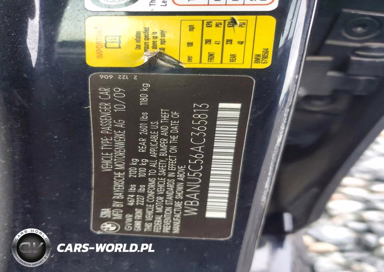 2010 BMW 528 I VIN:WBANU5C56AC365813 - 12
