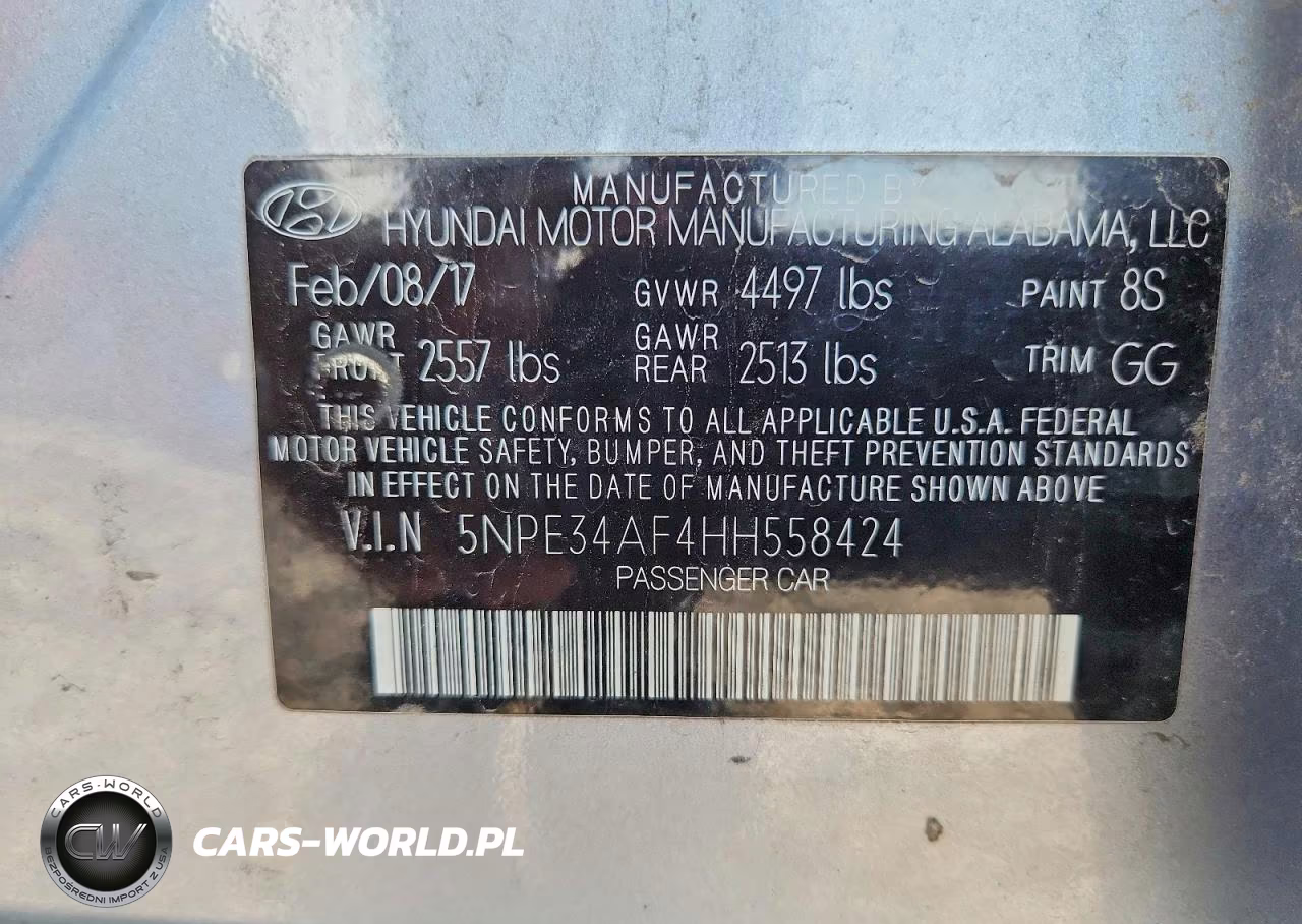 2017 Hyundai Sonata Sport VIN:5NPE34AF4HH558424 - 12