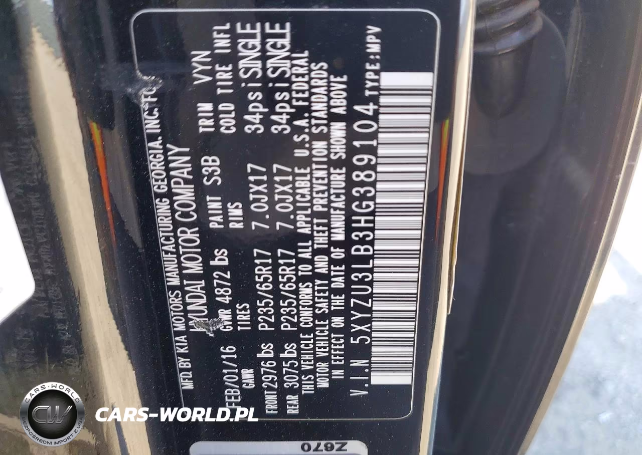 2017 Hyundai Santa Fe Sport 2.4L VIN:5XYZU3LB3HG389104 - 12
