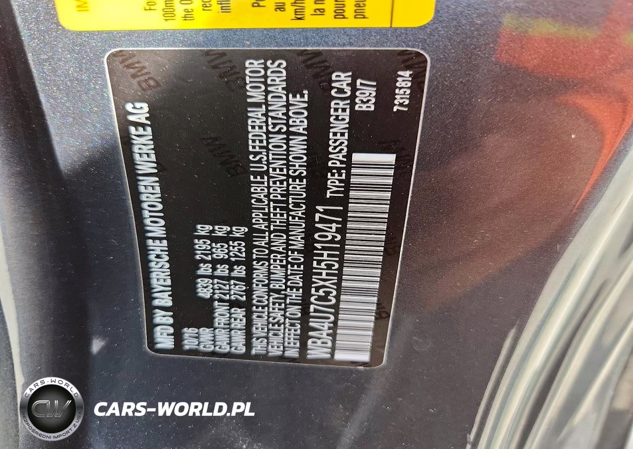 2017 BMW 430I VIN:WBA4U7C5XH5H19471 - 12